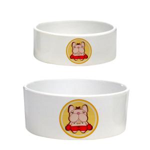 Quality 5'' 6'' Coated Ceramic Sublimation Dog Bowl Blanks Custom Sublimation Blank wholesale