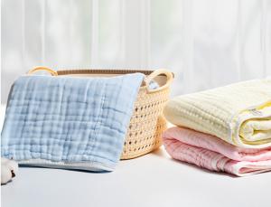 Quality Untwisted Fiber Swaddle Gauze Fabric For Newborn Wraps Breathable wholesale