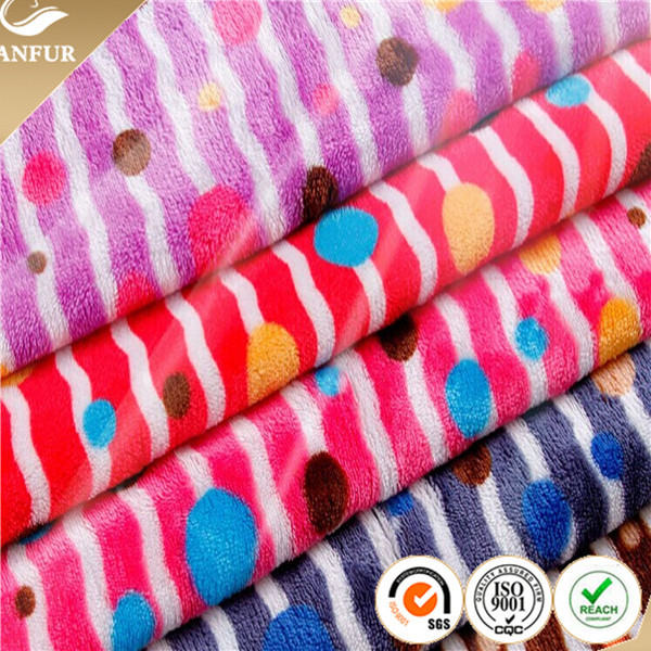 500meters Min Order Recycled 100% Polyester Flannel Fleece Fabric with in Plain Style