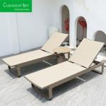 Outdoor Leisure Sunlounge Modern Mesh Fabric Sun Lounger for Hotel Swimming Pool