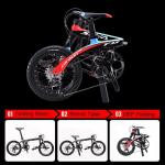 Sava Z2 Carbon Folding Bike 9 Speed TORAY T800 Carbon Fiber Frame