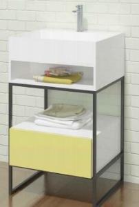 Quality Artificial Stone Bathroom Sink Cabinets Wood And Iron Baking wholesale