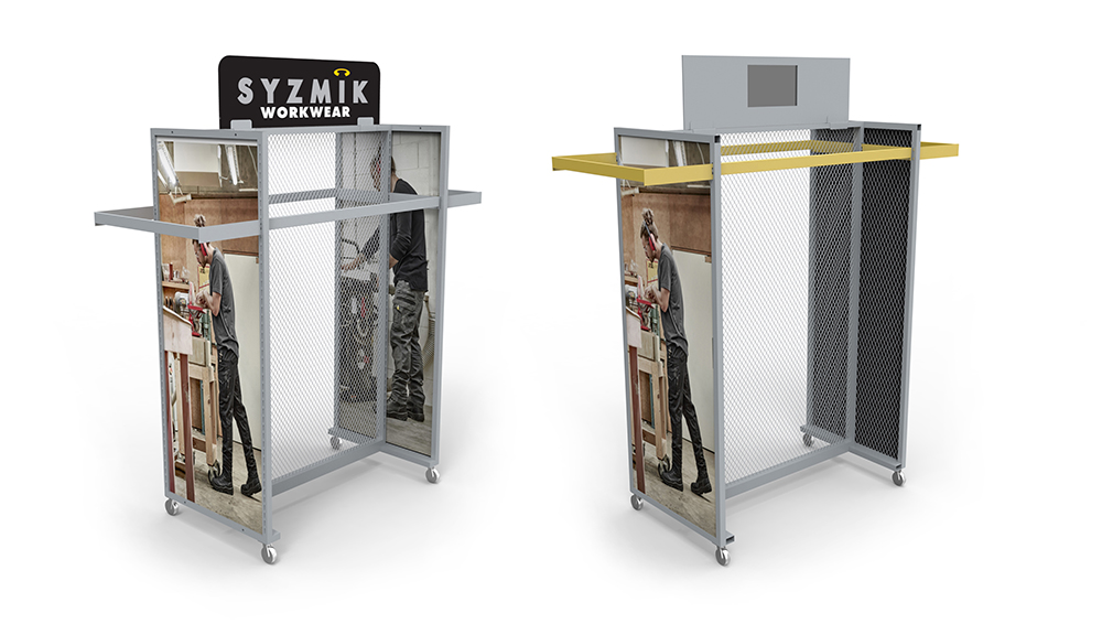 Q235 Retail Wire Display Racks Metal Free Standing Wire Display Racks With Wheels