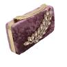 Buy cheap Leather Clutches And Evening Bags With Violet Diamonds Burgundy Flannel Inlaid from wholesalers