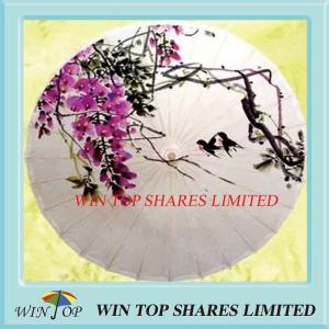 Quality Chinese watercolour arts and crafts parasol wholesale