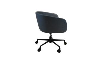 Quality Metal Base Upholstered Swivel Armchair Black Swivel Lounge Chair wholesale