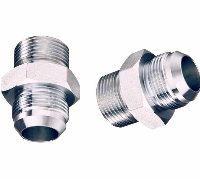 Jic Bsp Straight Union Tube Fittings SAE Flared Hydraulic Straight Fittings Male Hydraulic Compression Tube Fittings