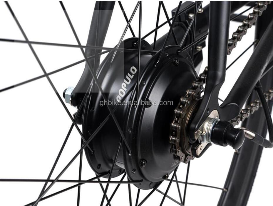 Aluminum Frame 700C Single Speed 500W 48V 10AH Lithium Battery Electric Bike for City