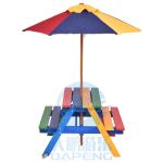 Multicolor Swimming Pool Accessories Non Toxic 4 Seat Kids Picnic Table Bench