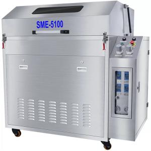 Quality SME-5100 Double-Station 1000mm Diameter Round Basket jig cleaner Pneumatic Smt Soldering Wave Oven Pallet Cleaning Machine wholesale