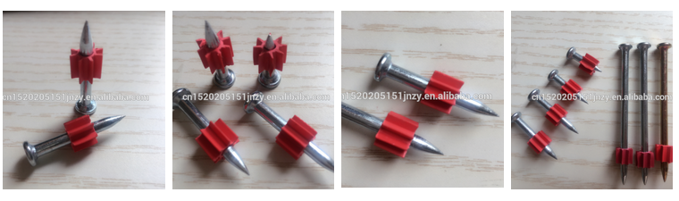 High Strengh Powder Driven Fasteners With Red Flute 3.7mm Shank Dia
