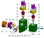 Mud pump parts for Southwest A1400PT/1700PT mud pump, A1100PT mud pump, 14P220