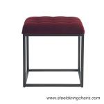 Black square tufted storage ottoman