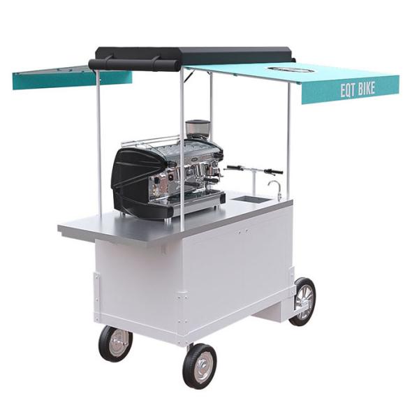 Mobile Coffee Bike Cart High Carbon Steel Frame With Strong Load Bearing