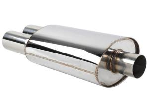 Quality Polished Stainless Steel Muffler Tips Oval Shape Center / Dual Configuration 2.25 Outlet wholesale
