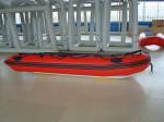 Gray / Red 5 Person Inflatable Boat Semi FRP Boats With YAMAHA Motor