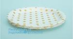 New Design birthday Party Gold Foil Golden Dot Hot Stamped Disposable Paper