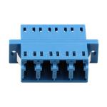 Blue LC To LC Coupler Single Mode Quad Fiber Adapter For FTTX