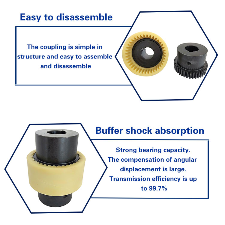 Forged Steel Precision Flexible Gear Coupling Curved Tooth Low Maintenance