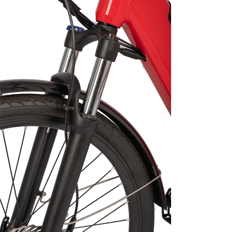 27.5 Inch Electric Road Bike Domanca 2024 Red Electric City Bike with 250w Power