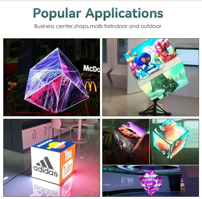 Indoor Outdoor Commercial LED Display Led Screen Cube With Wifi Controlled