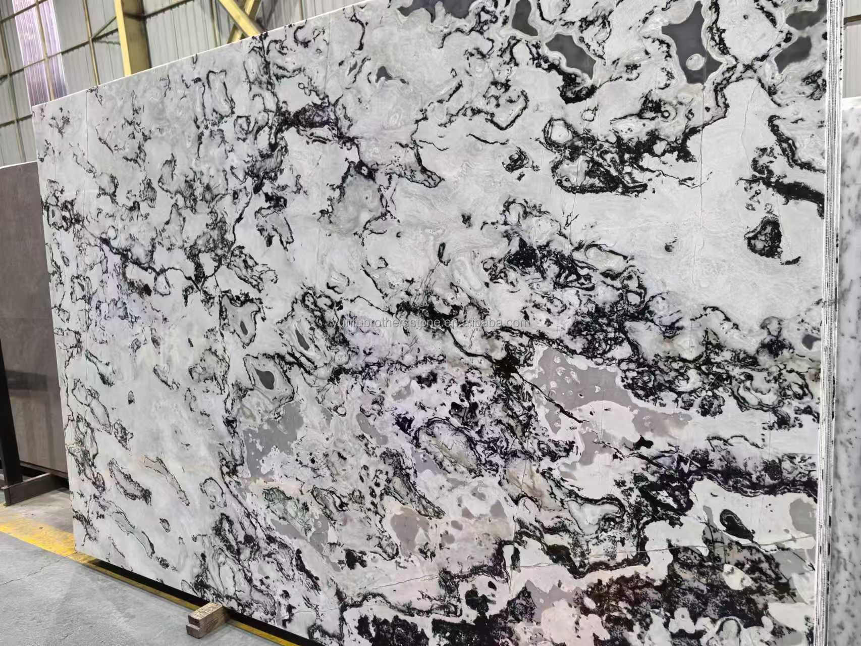 Hotel and Home Design Big Slab Panda White Granite Black Veins Kitchen Countertops