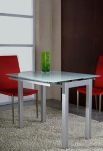 Quality Fashionable 1200mm Length Glass Extendable Dining Table With Euro Style DT-944 wholesale