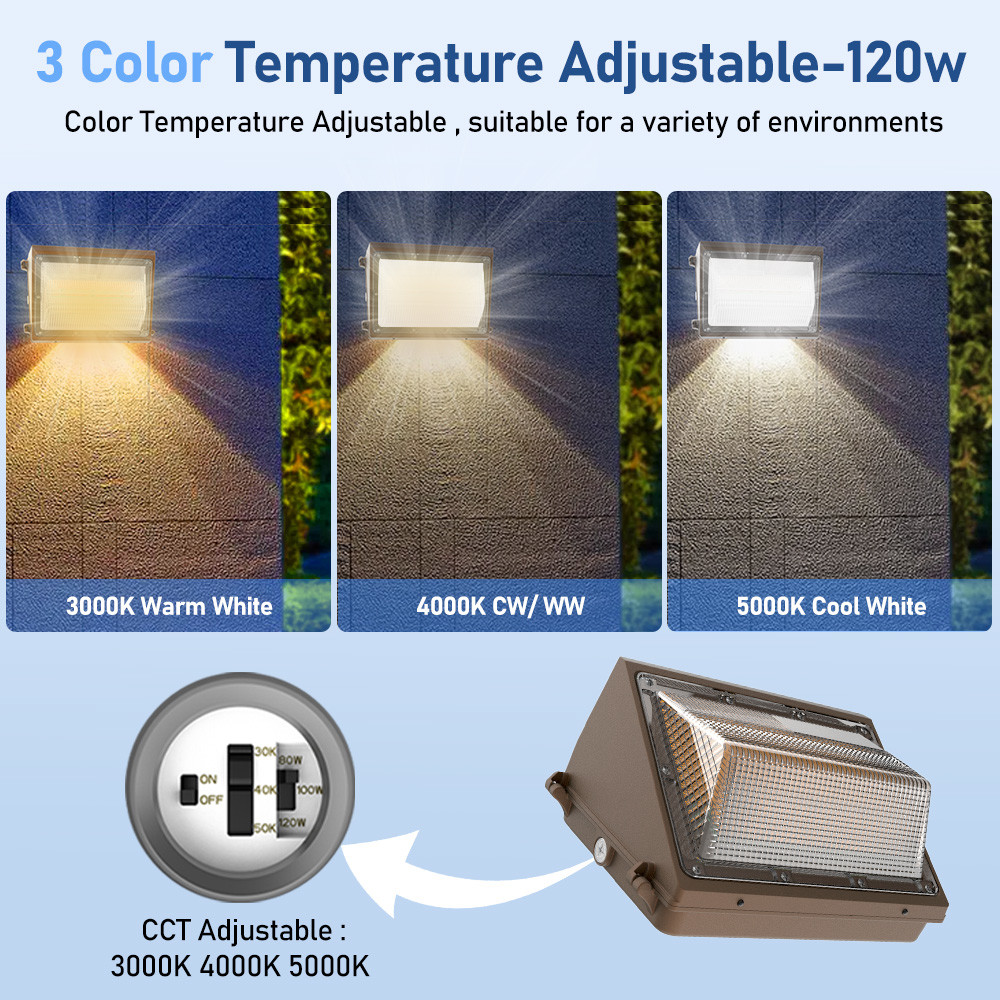 120w LED Wall Pack Light , LED Security Flood Lights for Commercial / Industrial