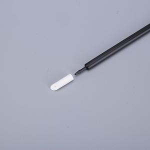 Quality Beveled PU Clean Room Cotton Swabs , Disposable Swabs Black PP Stick wholesale