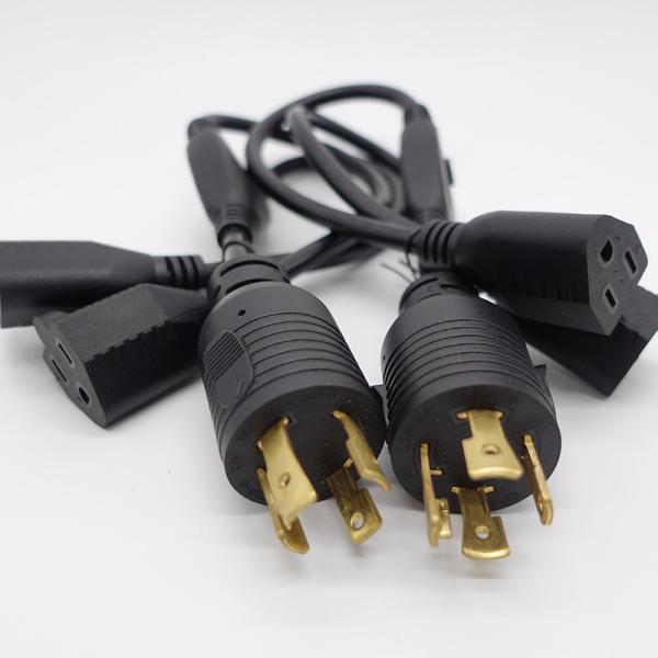 Conductor Copper Network SDK Nema L14-30 Locking Receptacle to 5-15R Y Splitter
