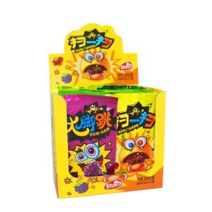 Quality Kindergarten Lollipop Popping Candy Fruit Flavor Halal Product Brush Shape wholesale