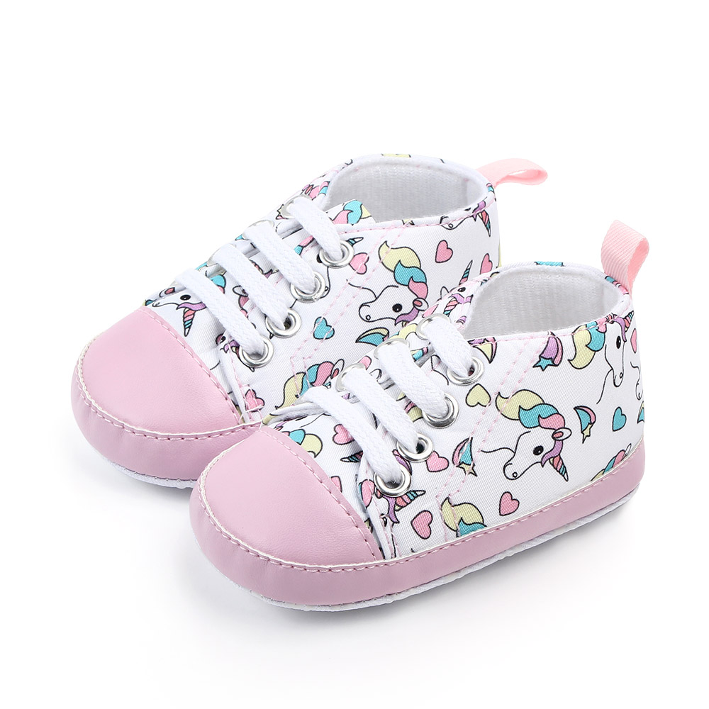 Wholesale Cheap Cotton shoes Cartoon print prewalker boy and girl baby shoes toddler