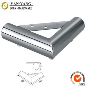Quality 80mm high custom corner metal sofa legs stainless steel furniture legs SL-224 wholesale