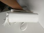 Small Crossbody bag with purse and tassel onside classic white colour for women