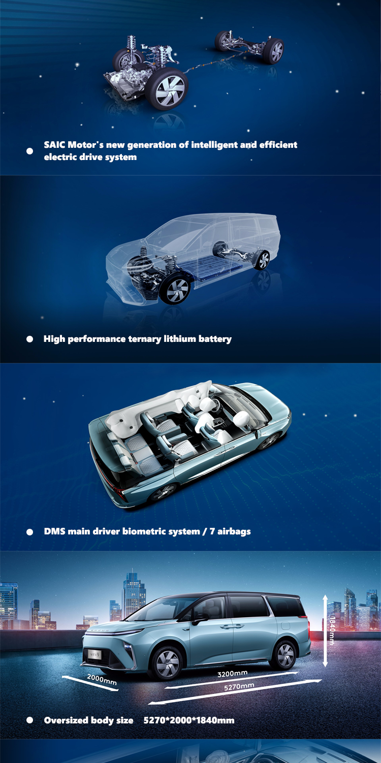 Maxus Mifa 9 Mpv Electric Car High Speed New Energy Vehicles 5 Doors