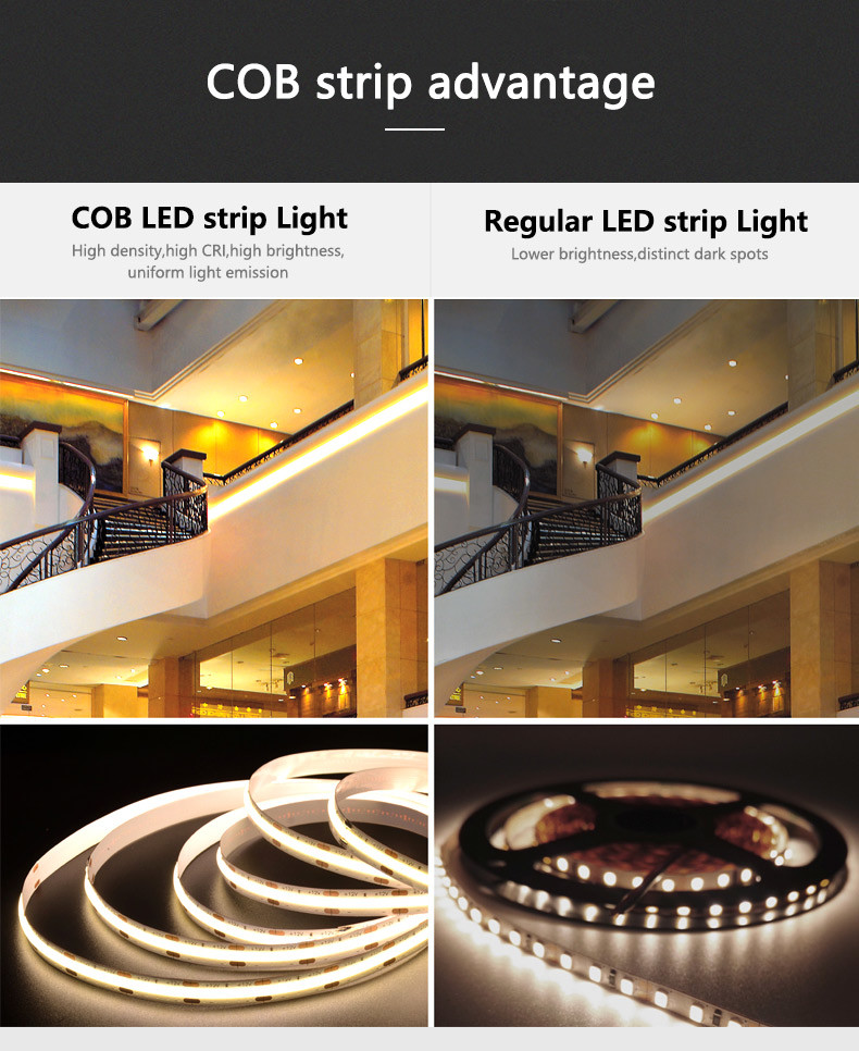 Remote Control RGB COB LED Strip 24V 12V 10W/M Controller For WIFI