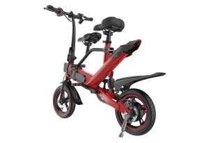 Quality Red Ladies Full Size Folding Bicycle , Electric Push Bike Ergonomics Design wholesale