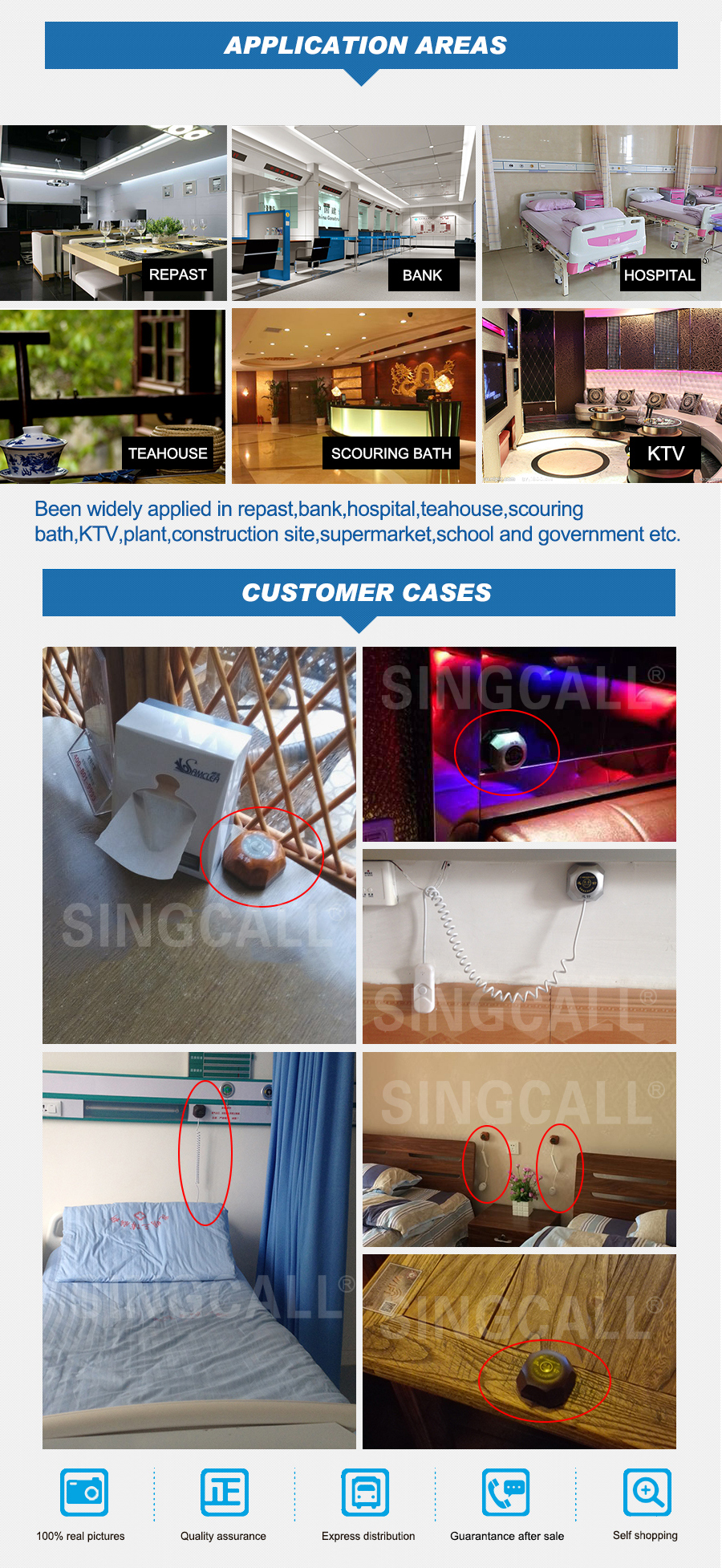 Nursing home equipment wireless nurse call bell in hot sales