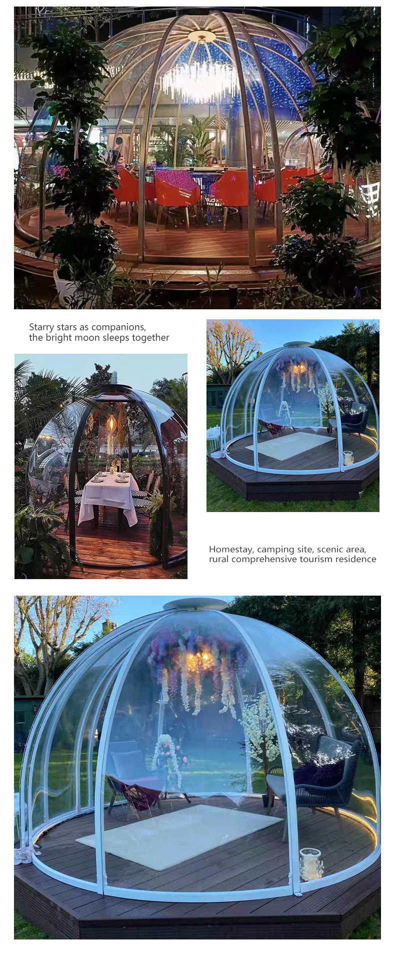 Bubble House Outdoor Star Room Wedding Venue Transparent Barbecue Tent Room Homestay