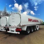 3 Axles 42000L 28t Insulated Carbon Steel Tanker Semi Trailer with BPW Axle 12t