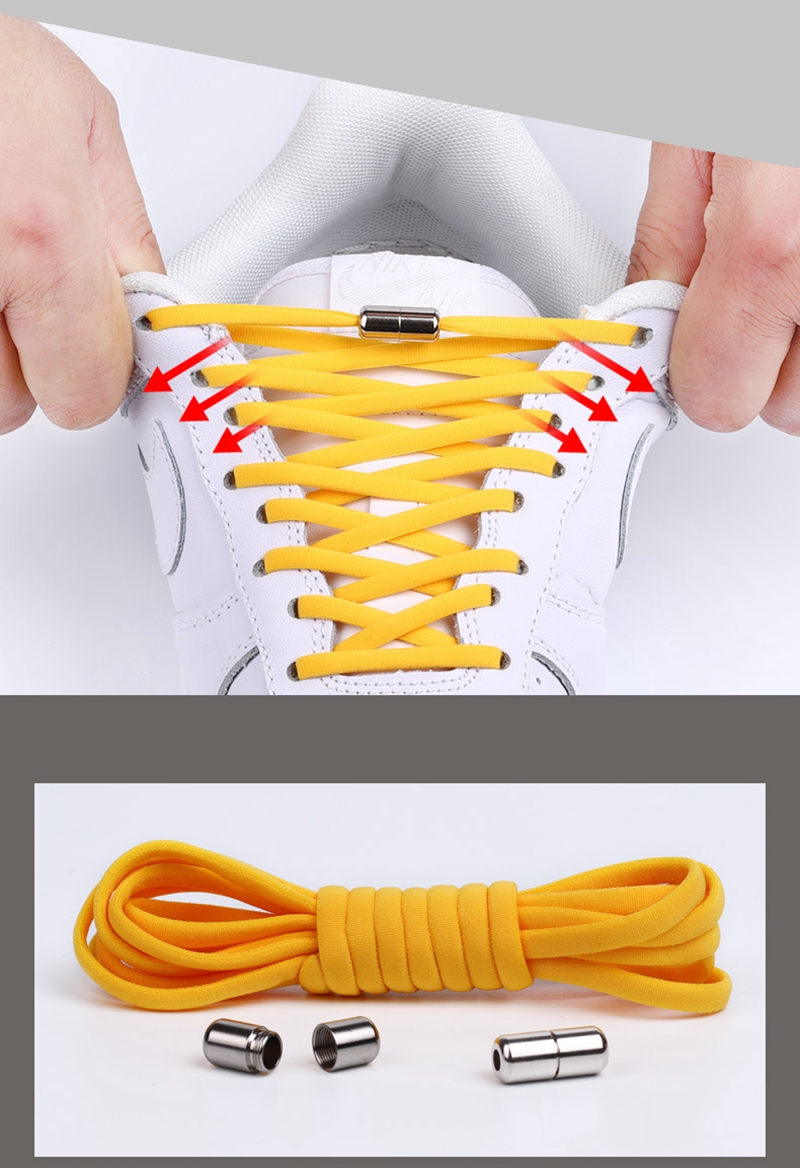Custom Flat Colored Elastic No Tie Shoe laces For Lazer