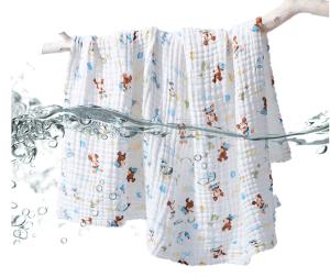 Quality 240GSM Gauze Swaddle Fabric Good Cold Resistance Baby Clothing Fabric wholesale
