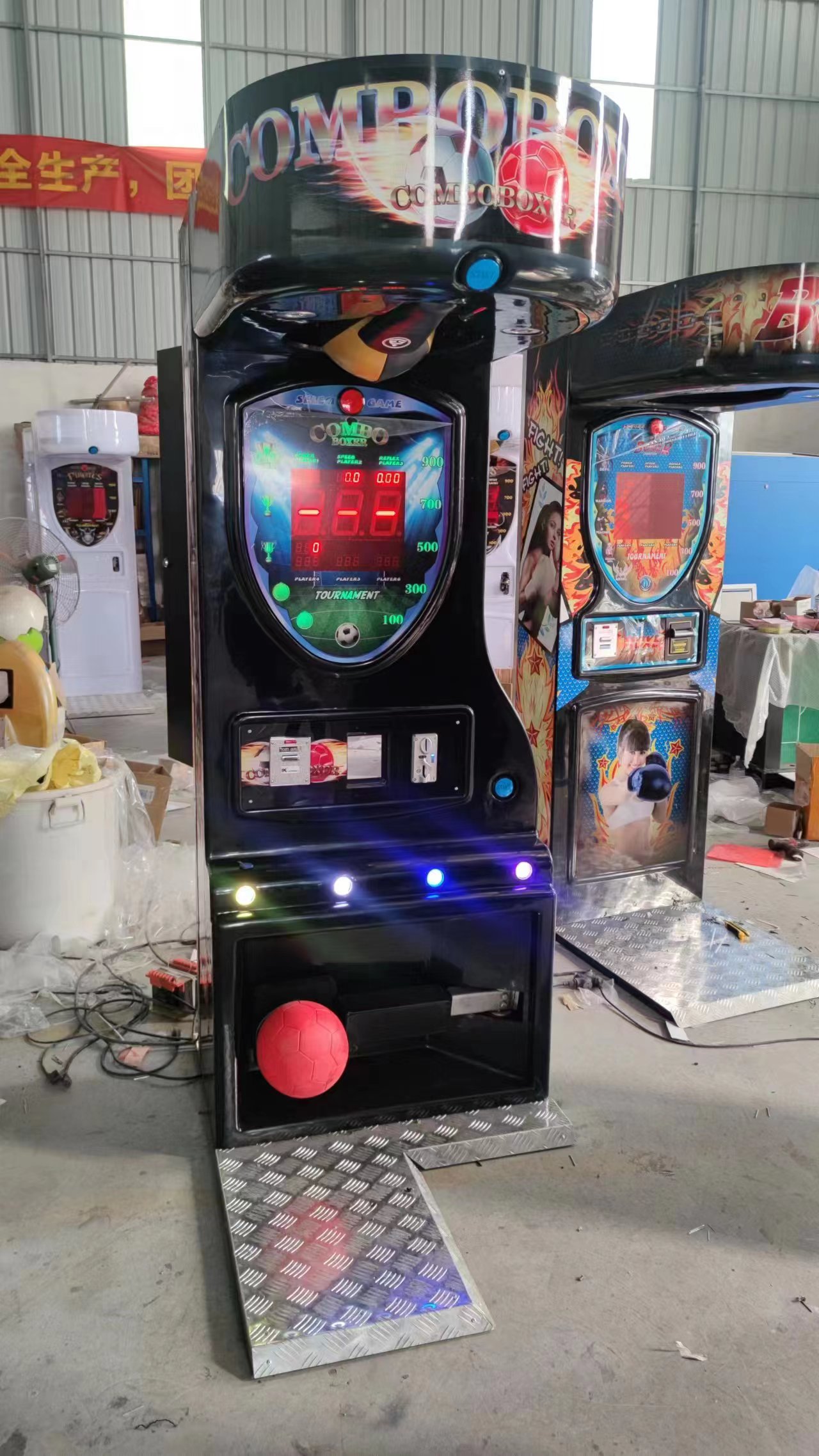 Amusement Park spider Boxing Punch Machine Smart Music UK Plug Customized