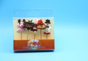 Quality Pretty Christmas Shaped Cute Birthday Candles , Fancy Birthday Cake Candles wholesale
