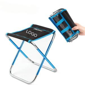 Quality Aluminum outdoor folding chairs 22.5*24.8*27cm logo customized blue color wholesale