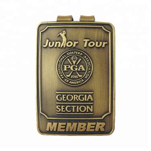 Quality Wholesale promotion gold metal money clips with customized logo wholesale