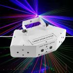 High Brightness Six Eyes 360° Full Rotating Scan RGB Scanning Beam Laser Light
