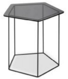 Quality America style pentagon glass coffee corner table furniture wholesale