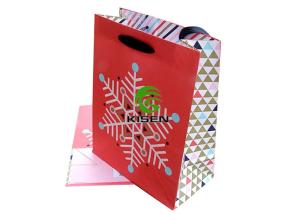 Quality Christmas Art Paper Retail Shop Bags For Gifts Customized Color / Logo wholesale
