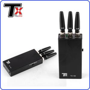 Quality Handheld GPS Signal Jammer Cell Phone Blocker 3 Antenna Durable For GSM wholesale